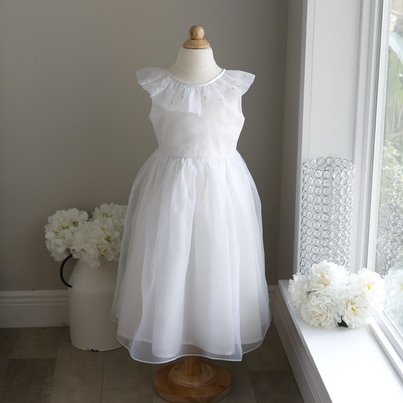 Strasburg Dress Heirloom White Organza Size 10  Flower Girl Special Occasion - Picture 2 of 13